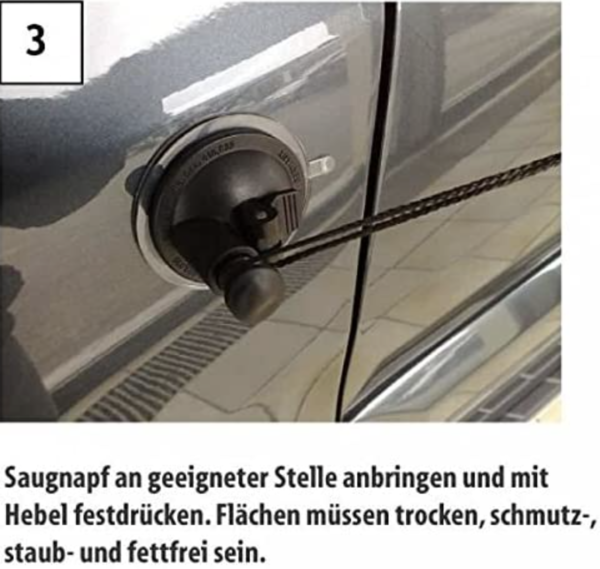 EMUK Halteleinen mit Saugnapf für Spiegel Wohnwagenspiegel schützt vor Anklappen 200007 NEU